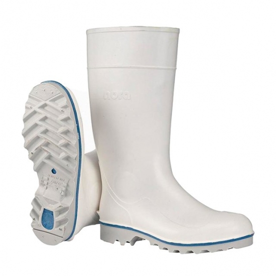 Wellington Boot PVC / Nitrile White S4 Steel SRC - NORA