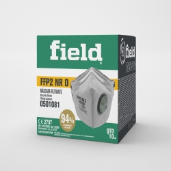 Disposable activated charcoal FFP2 mask with valve - FIELD