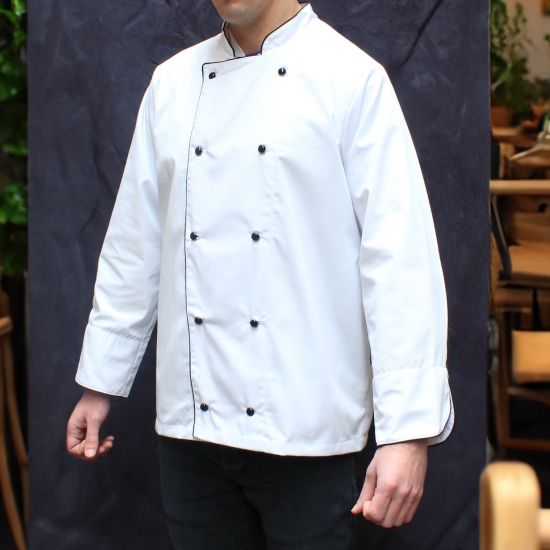 Long-Sleeve Chef Jacket 65% Polyester / 35% Cotton 200g/m² - FOR WEAR Long-Sleeve Chef Jacket 65% Polyester / 35% Cotton 200g/m² - FOR WEAR