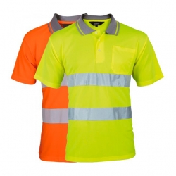 High-Visibility Polo Shirt - VIZWELL High-Visibility Polo Shirt - VIZWELL