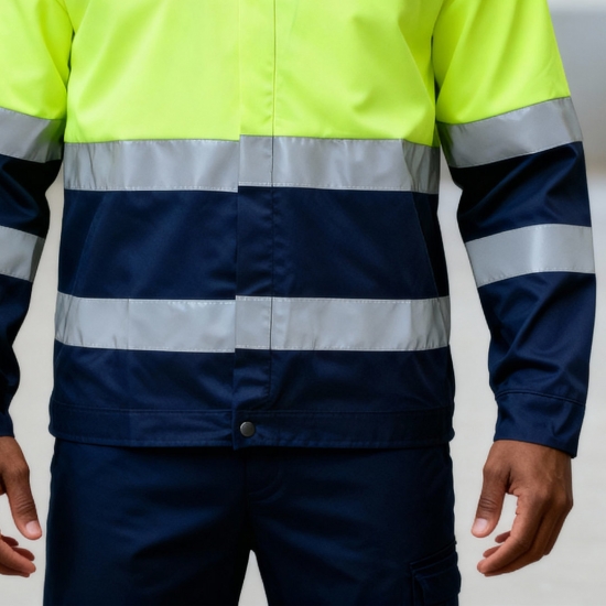 Two-Tone High-Visibility Jacket 65% Polyester / 35% Cotton 200g/m² - FOR WEAR Two-Tone High-Visibility Jacket 65% Polyester / 35% Cotton 200g/m² - FOR WEAR