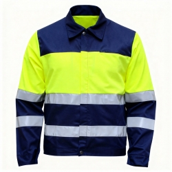 Two-Tone High-Visibility Jacket 65% Polyester / 35% Cotton 200g/m² - FOR WEAR Two-Tone High-Visibility Jacket 65% Polyester / 35% Cotton 200g/m² - FOR WEAR