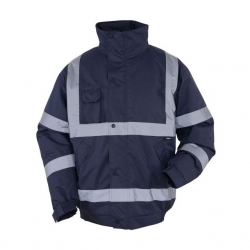Waterproof Jacket with Reflective Strips - VIZWELL