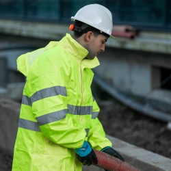 Waterproof High-Visibility Suit 100% Polyurethane - FOR WEAR Waterproof High-Visibility Suit 100% Polyurethane - FOR WEAR