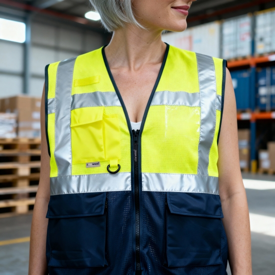 High-Visibility Vest 100% Polyester - FOR WEAR High-Visibility Vest 100% Polyester - FOR WEAR