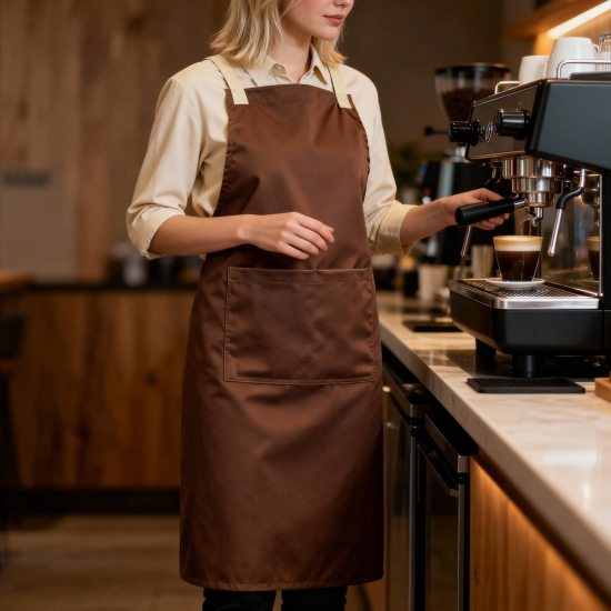 Bib Apron 70 x 90 cm with Cross-Back Straps - FOR WEAR Bib Apron 70 x 90 cm with Cross-Back Straps - FOR WEAR