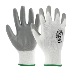 Polyester Glove Nitrile Coating Grey - GLOVA