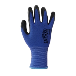 Polyester Glove Latex Coating Black - GLOVA