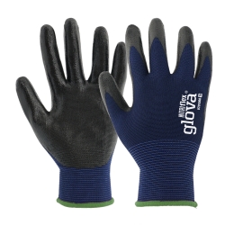 Polyester Glove Nitrile Coating Black - GLOVA
