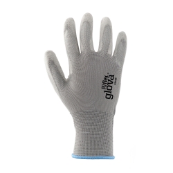 Polyester Glove Polyurethane Coating Grey - GLOVA