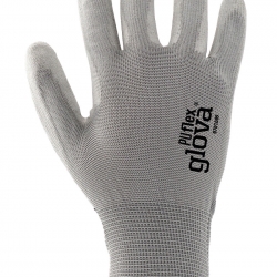 Polyester Glove Polyurethane Coating Grey - GLOVA