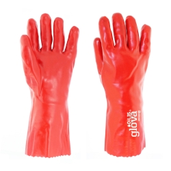 PVC Glove Red 35 CM - GLOVA