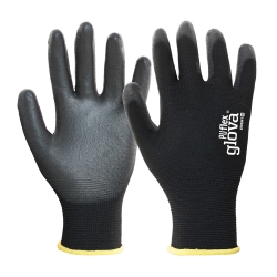 Nylon Glove with Black Polyurethane Coating - GLOVA
