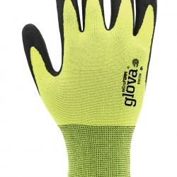 Nylon/Spandex Glove with Nitrile Foam Coating and Nitrile Dots - GLOVA