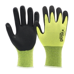 Glove nylon/spandex coating nitrile foam nitrile dots - GLOVA