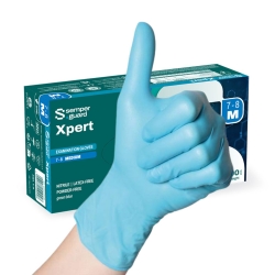 Box of 100 (S-L) 90 (XL) Powder-Free Nitrile Gloves - SEMPERGUARD Box of 100 (S-L) 90 (XL) Powder-Free Nitrile Gloves - SEMPERGUARD