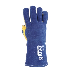 Welder's Glove Crute Blue Kevlar Lined 35 CM - GLOVA