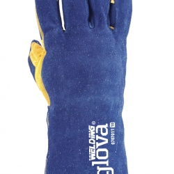 Welder's Glove Crute Blue Kevlar Lined 35 CM - GLOVA