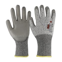 Cut-Resistant Glove Steel Fiber/HPPE/Nylon with Polyurethane Coating - GLOVA