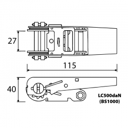 25MM Strap with Closed Hook 5M - FIELD