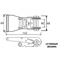 35MM Strap with Open Hook 6M - FIELD